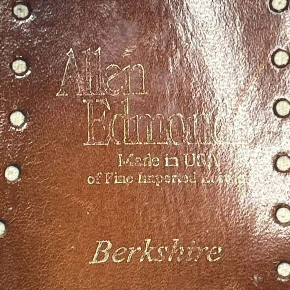 Allen Edmonds Berkshire Shoes Men's 7.5D Brown Leather Distressed Oxford‎ Dress